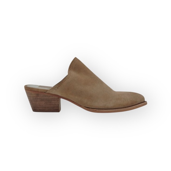 Dolce Vita  Festival Slip On Heeled Mules  Truffle Light Brown Suede  10M  - Picture 1 of 16